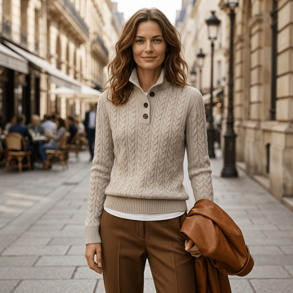 Lyra | Women's Button-Up Knit Layering Jumper