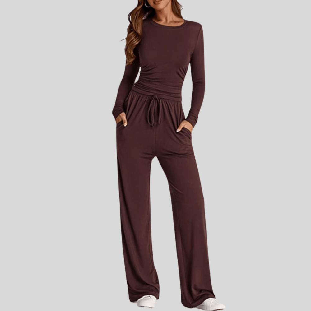 Noa | Women's Asymmetrical Wide-Leg Trousers Set