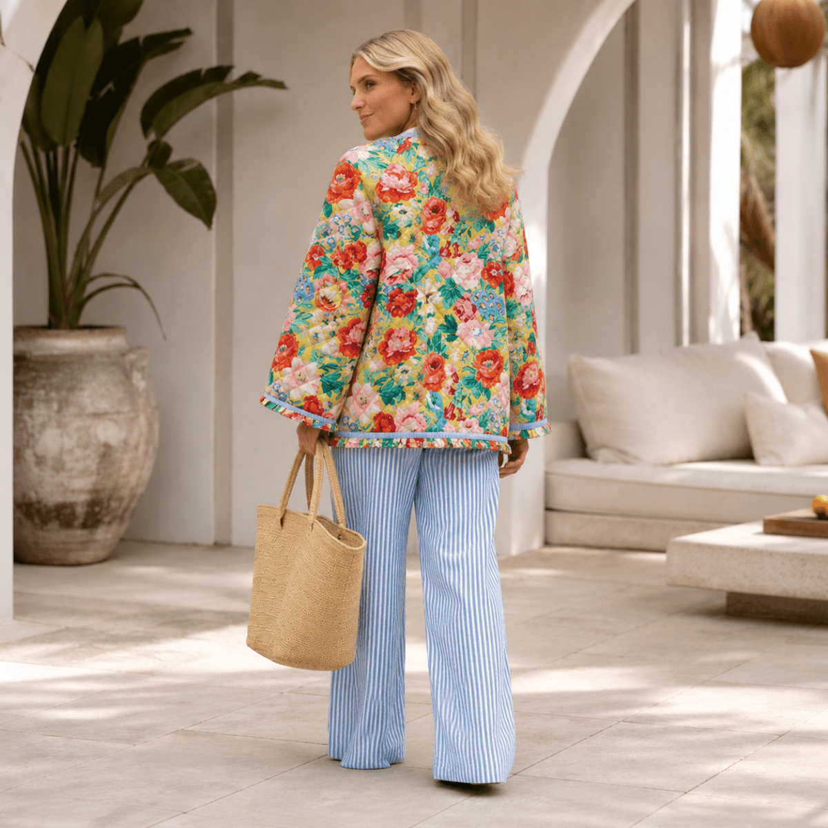 Dakota | Women's Floral Print Oversized Winter Jacket