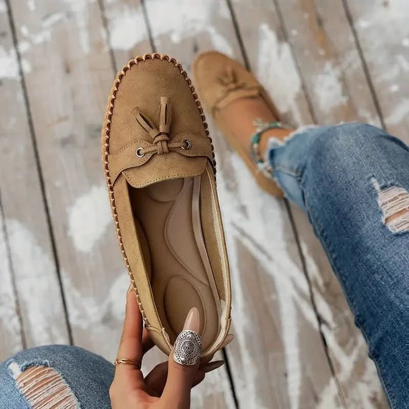 Tove | Women's Cushioned Slip-On Bow Loafers