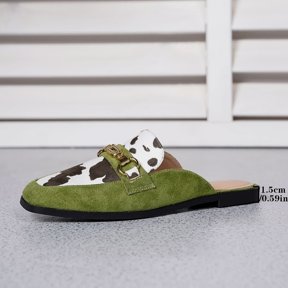 Noa | Women's Square Toe Slip-On Mule Loafer Flats