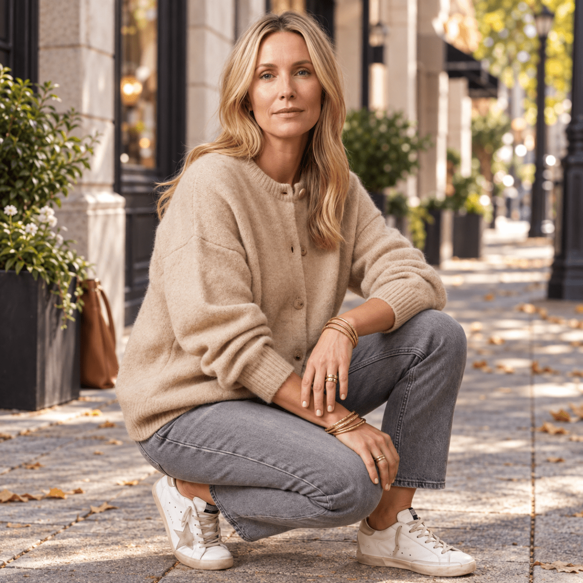 Margot | Damen-Cardigan mit übergroßen Knöpfen zum Layering