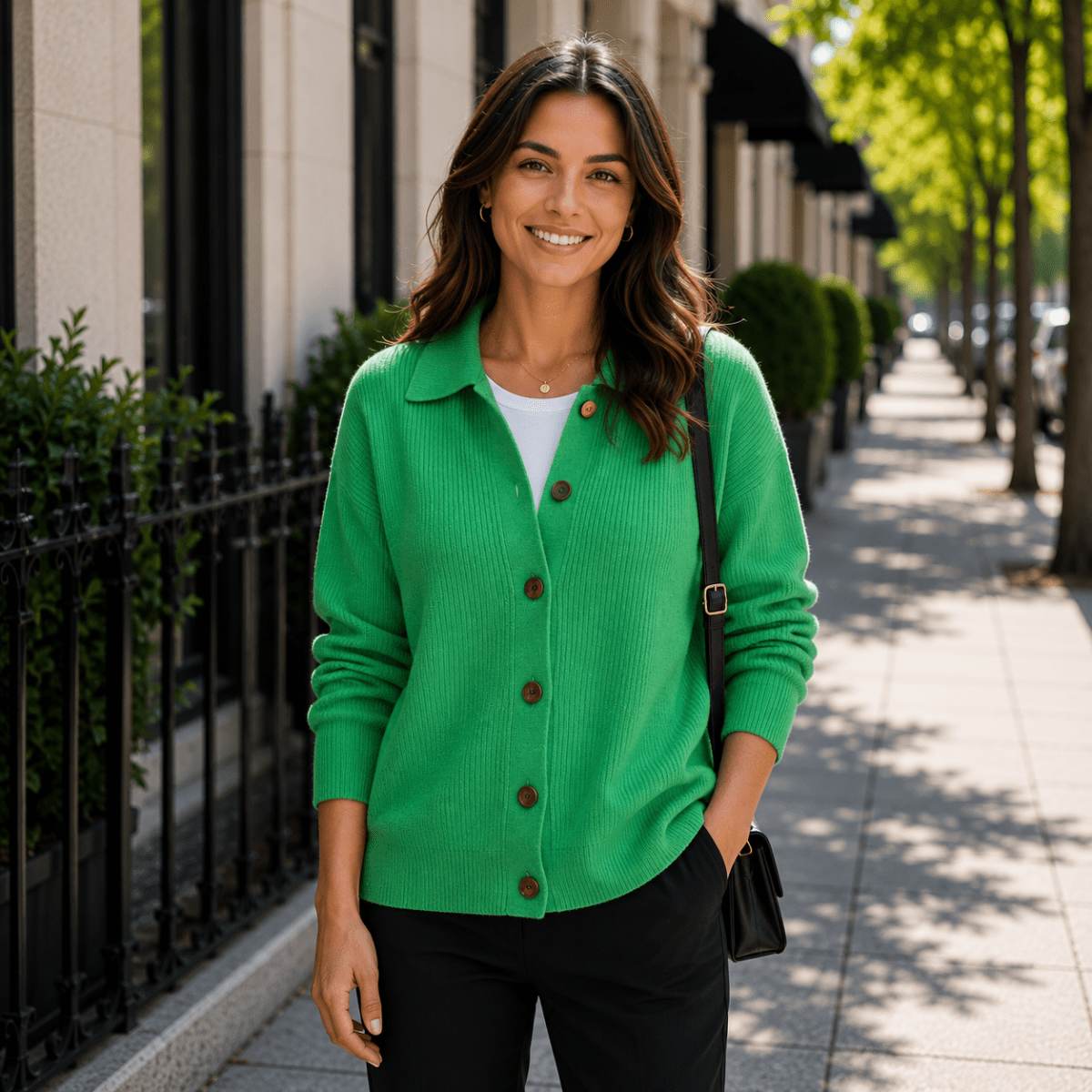 Indie | Women's Collared Button-Up Cardigan
