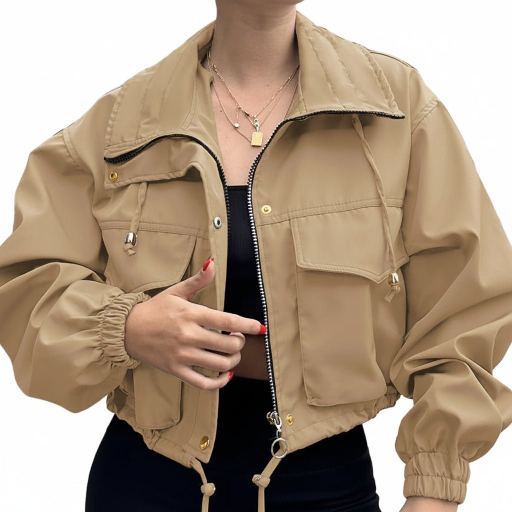 Sloane | Strukturierte kurze Trenchjacke für Damen