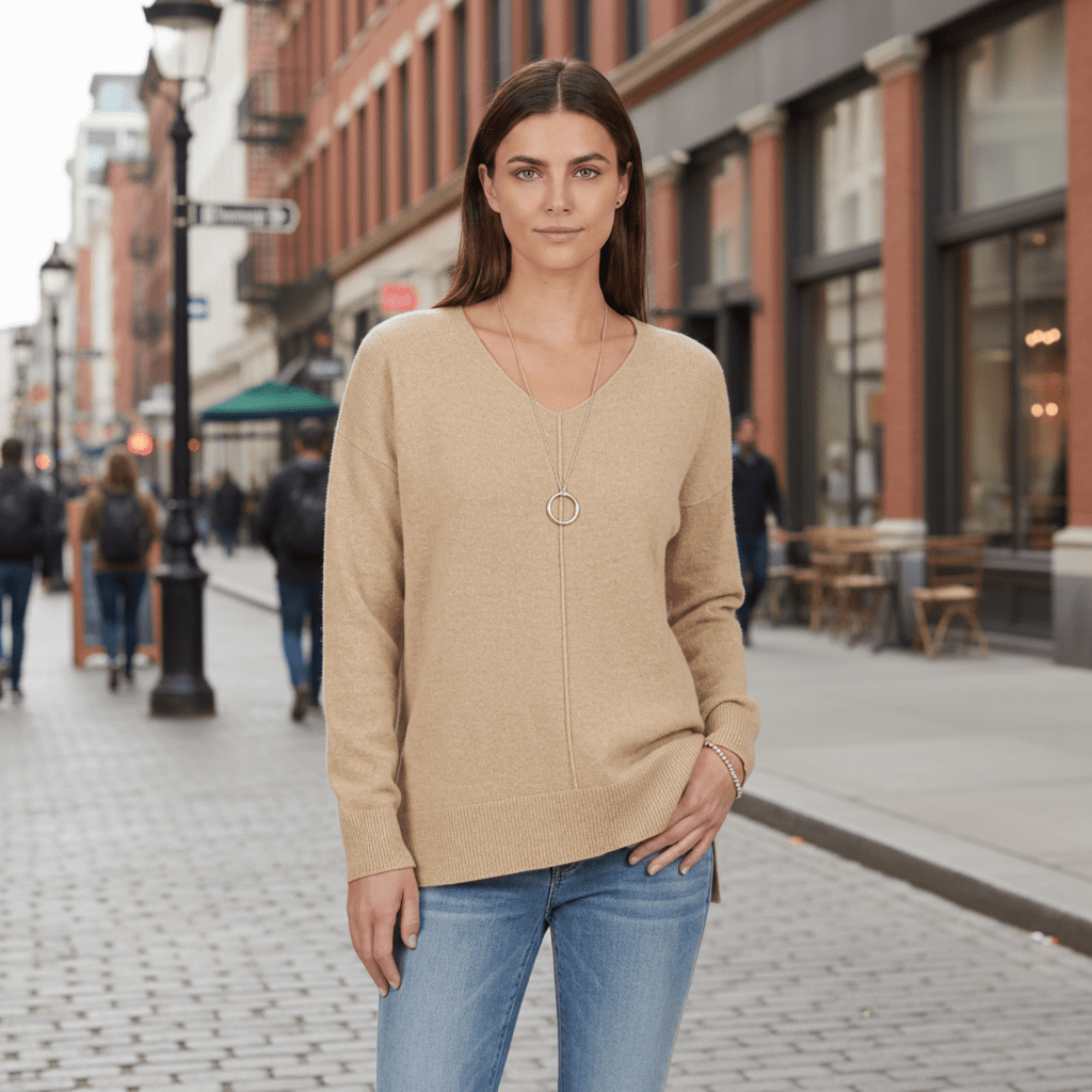 Greer | Women's Relaxed V-Neck Sweater
