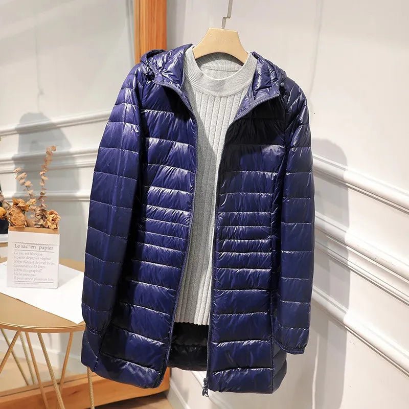 Liv | Women's Quilted Hooded Longline Winter Puffer Coat