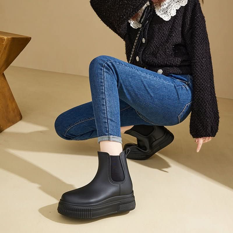 Wetterfeste Chelsea-Plateau-Stiefeletten