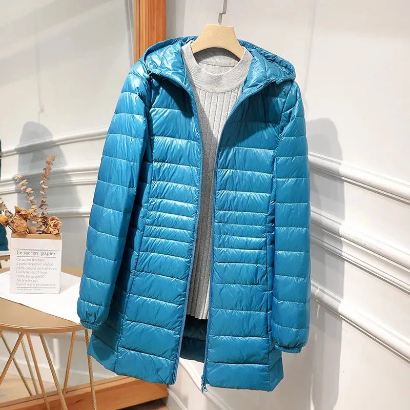 Liv | Women's Quilted Hooded Longline Winter Puffer Coat