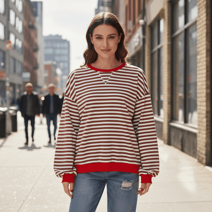 Indie | Women's Striped Long Sleeve Casual Top
