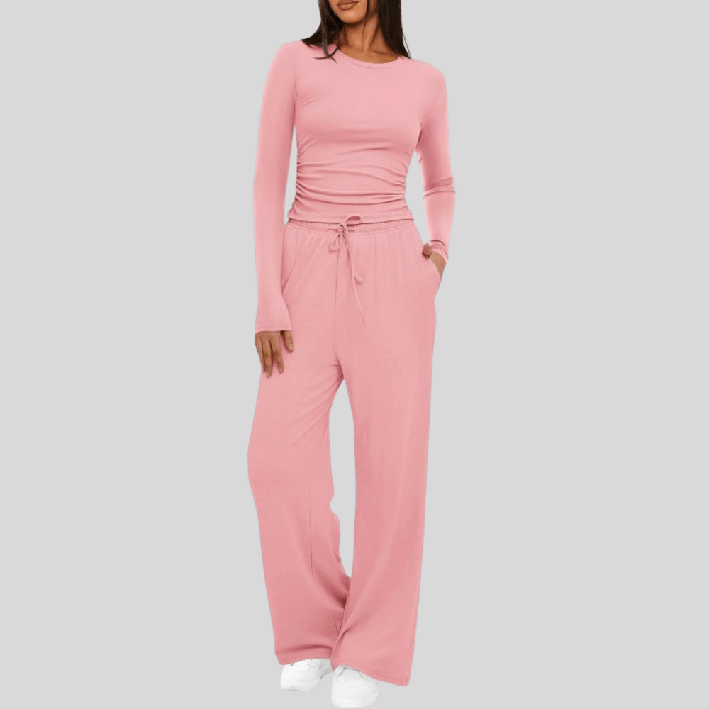 Noa | Women's Asymmetrical Wide-Leg Trousers Set