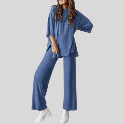 Cleo | Women's Two Piece Lounge Set with Pocketed Trousers