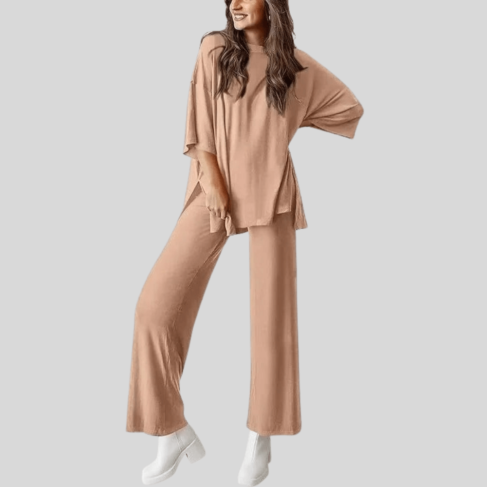 Cleo | Women's Two Piece Lounge Set with Pocketed Trousers