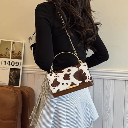 Lyra | Women's Cow Print Crossbody Tote Bag