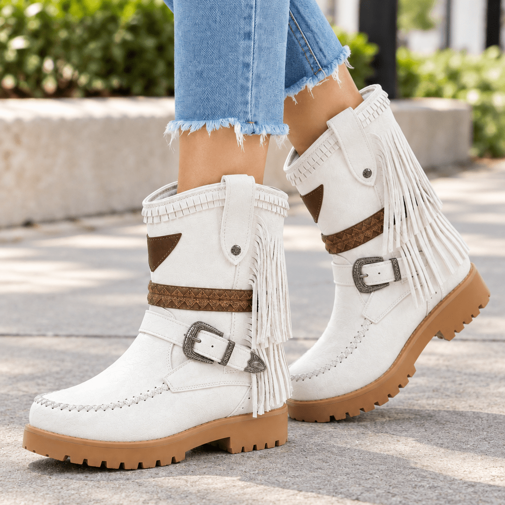 Bree | Women's Winter Buckle Retro Casual Boots