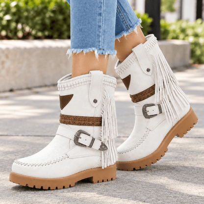 Bree | Women's Winter Buckle Retro Casual Boots