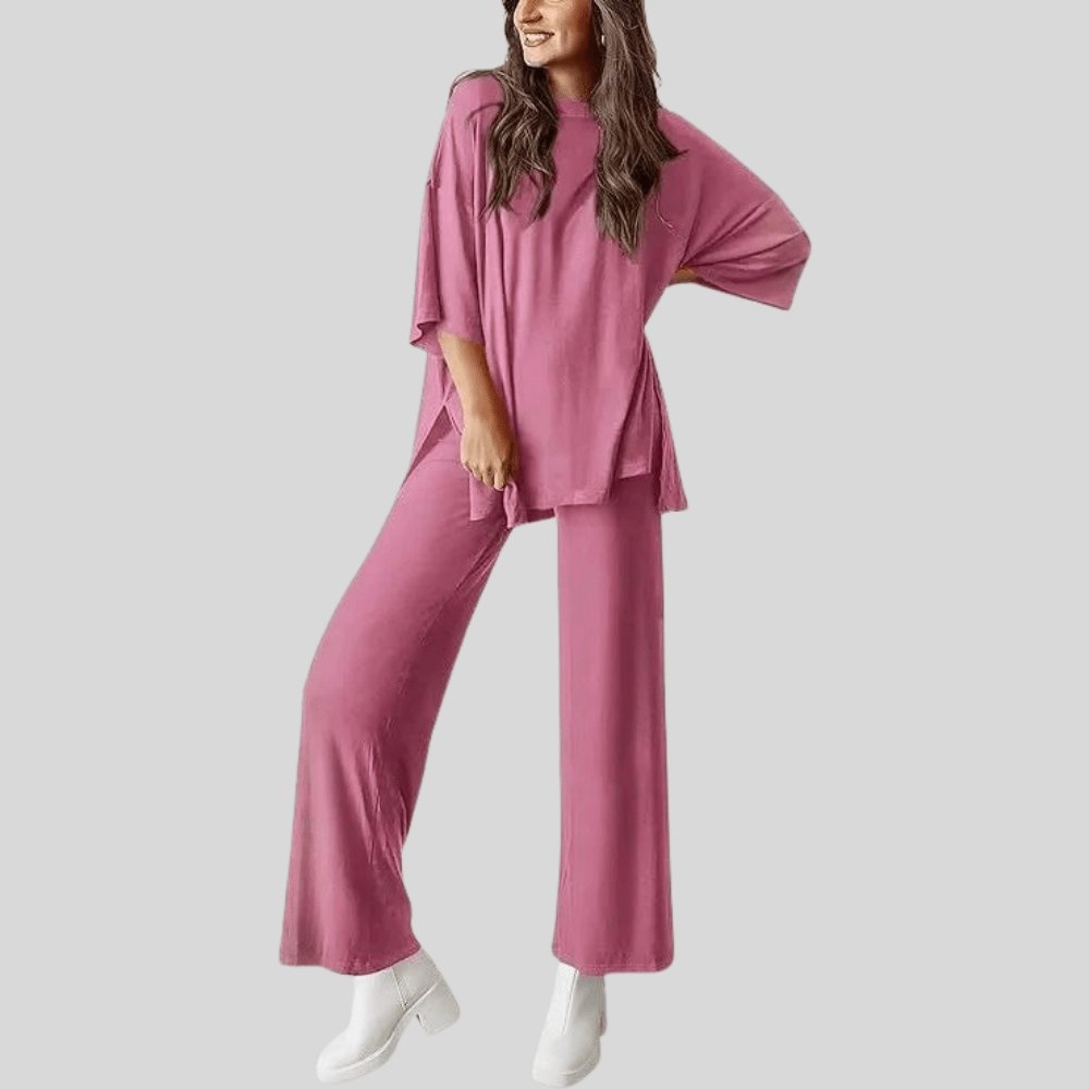 Cleo | Women's Two Piece Lounge Set with Pocketed Trousers