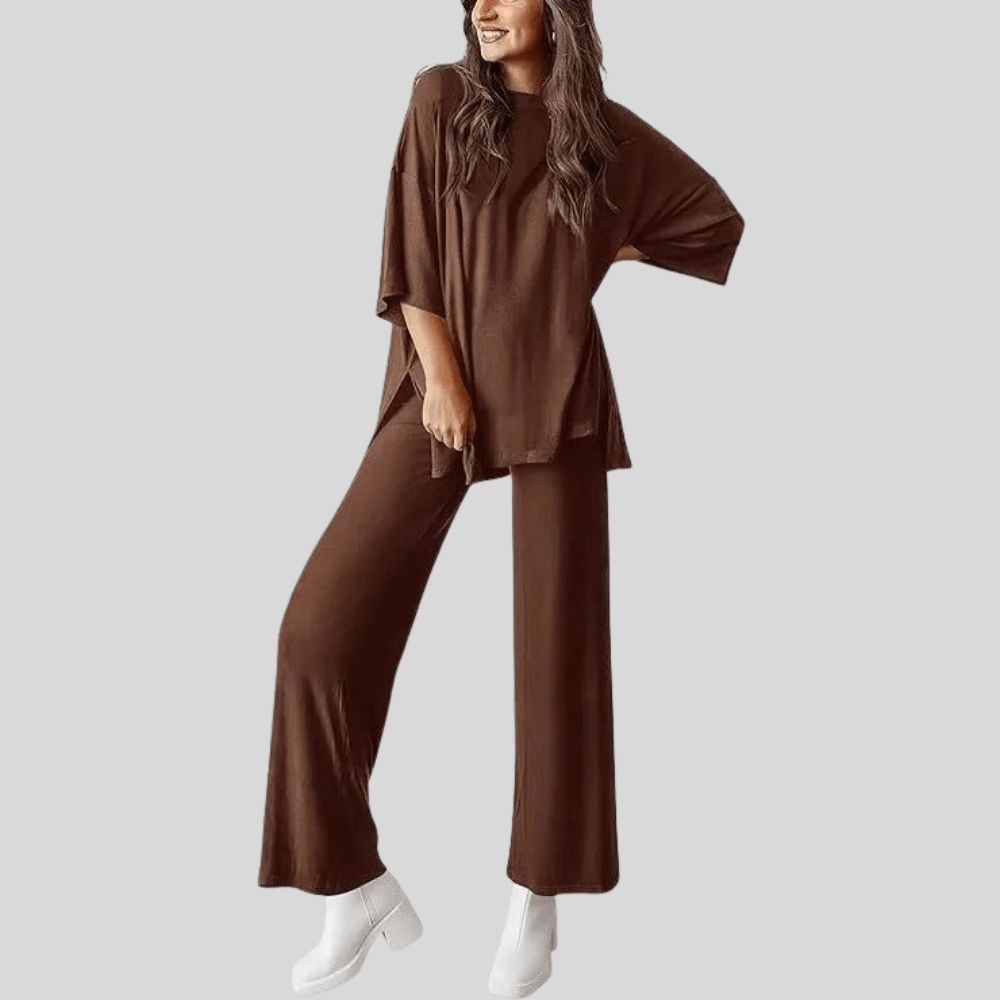 Cleo | Women's Two Piece Lounge Set with Pocketed Trousers
