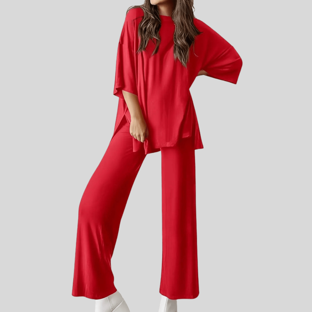 Cleo | Women's Two Piece Lounge Set with Pocketed Trousers