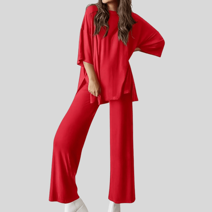 Cleo | Women's Two Piece Lounge Set with Pocketed Trousers
