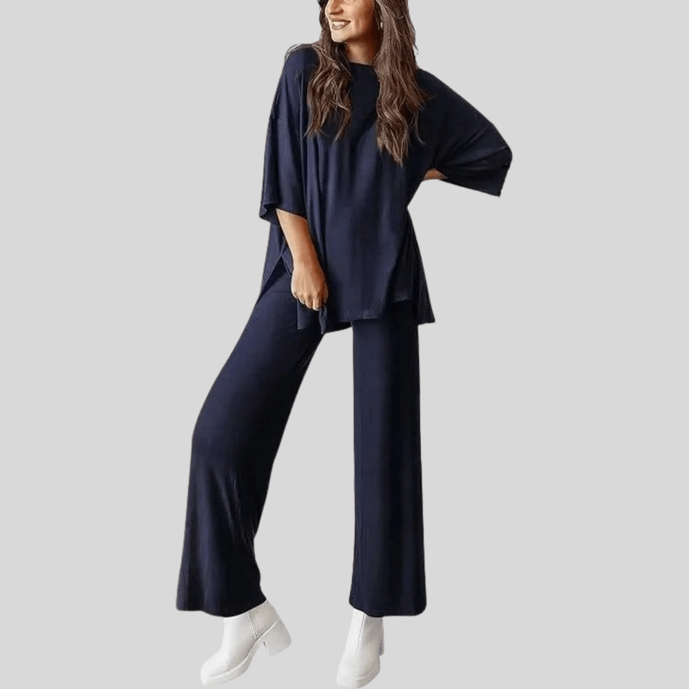 Cleo | Women's Two Piece Lounge Set with Pocketed Trousers