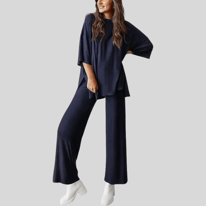 Cleo | Women's Two Piece Lounge Set with Pocketed Trousers