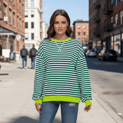 Indie | Women's Striped Long Sleeve Casual Top