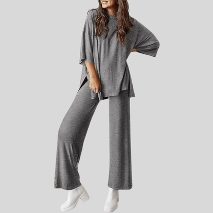 Cleo | Women's Two Piece Lounge Set with Pocketed Trousers