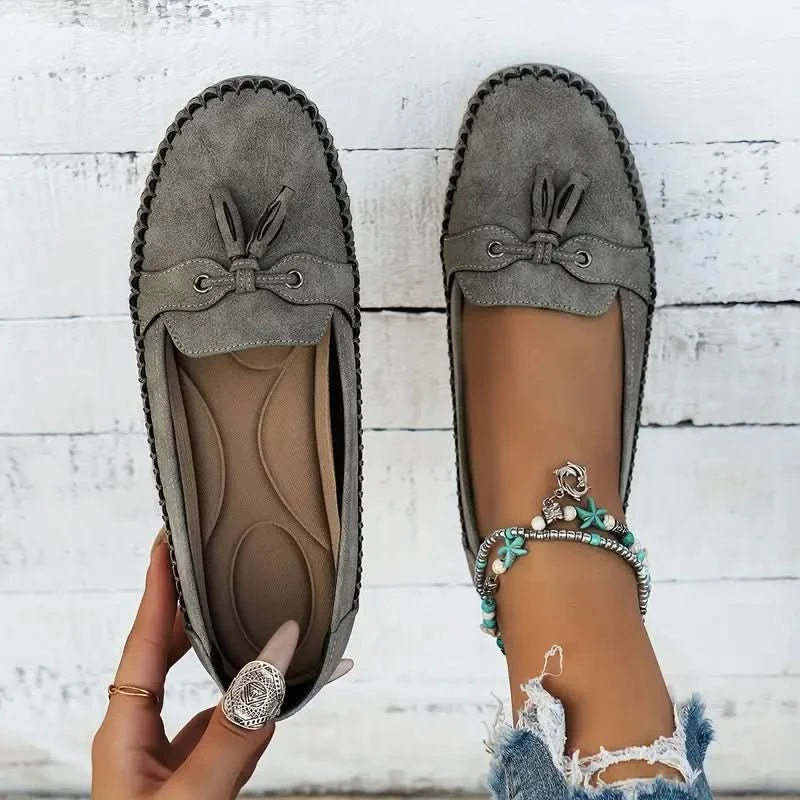 Tove | Women's Cushioned Slip-On Bow Loafers