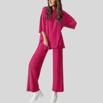 Cleo | Women's Two Piece Lounge Set with Pocketed Trousers