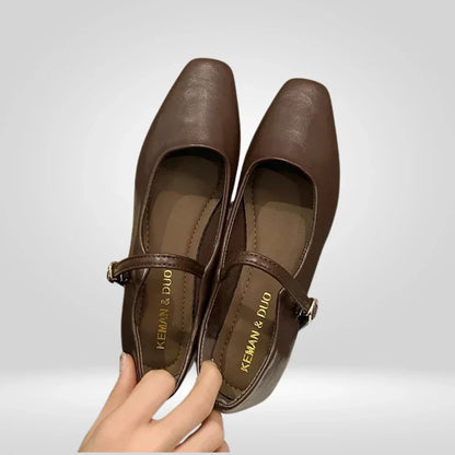 Lola | Women's Square Toe Low Block Heel Mules