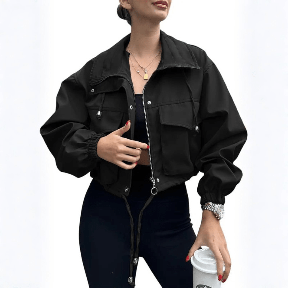 Sloane | Strukturierte kurze Trenchjacke für Damen