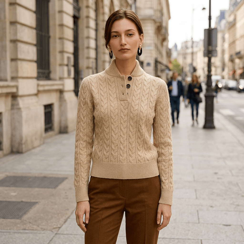 Lyra | Women's Button-Up Knit Layering Jumper