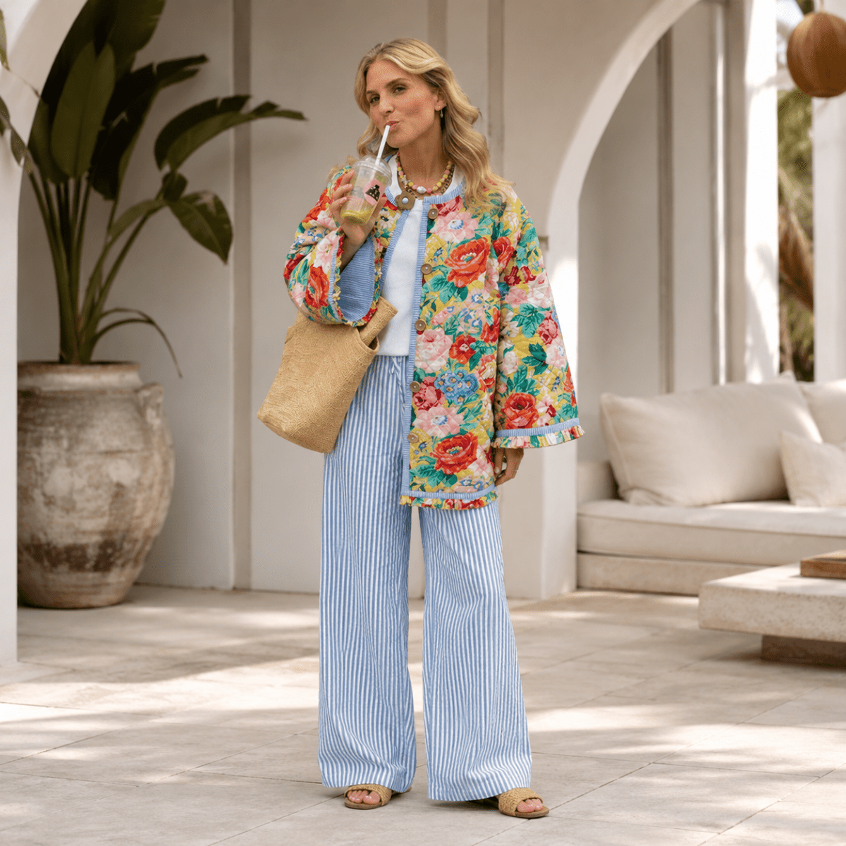 Dakota | Women's Floral Print Oversized Winter Jacket