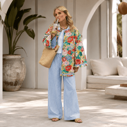 Dakota | Women's Floral Print Oversized Winter Jacket