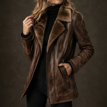 Blair | Women's Mid-Length Wool Sheepskin Coat