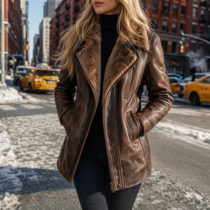 Blair | Women's Mid-Length Wool Sheepskin Coat
