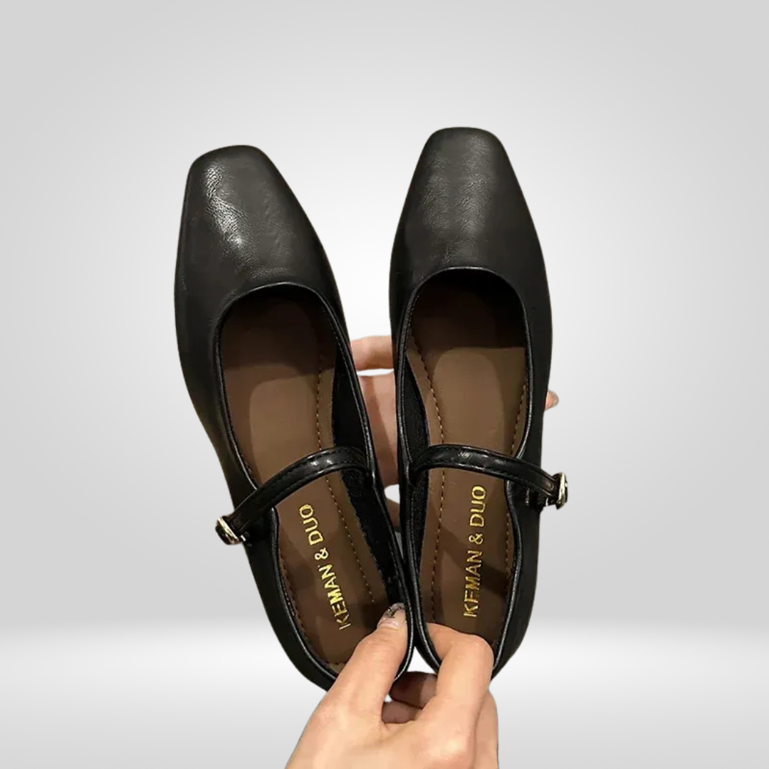 Lola | Women's Square Toe Low Block Heel Mules