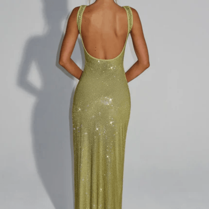 Lyra | Women's Sparkly Square Neck Maxi Dress