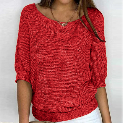 Bree | Strickpullover mit halblangen Ärmeln für Damen