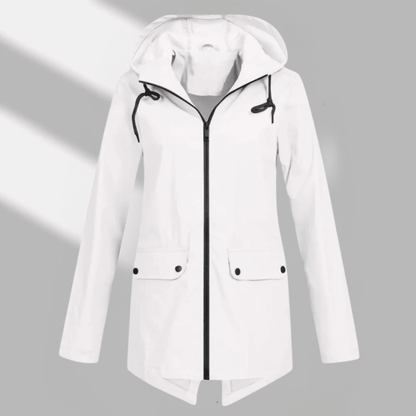 Nika | Women's Hooded Longline Zip Utility Coat