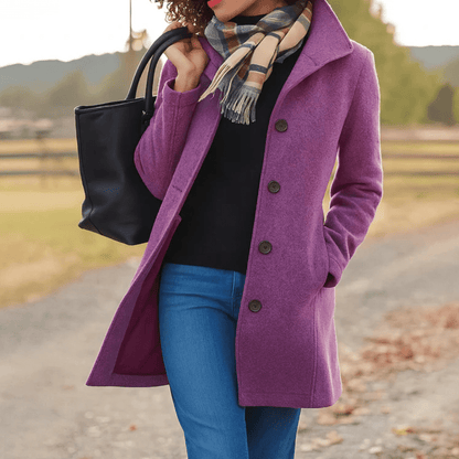 Reese | Klassischer Wintermantel für Damen mit Knopfleiste