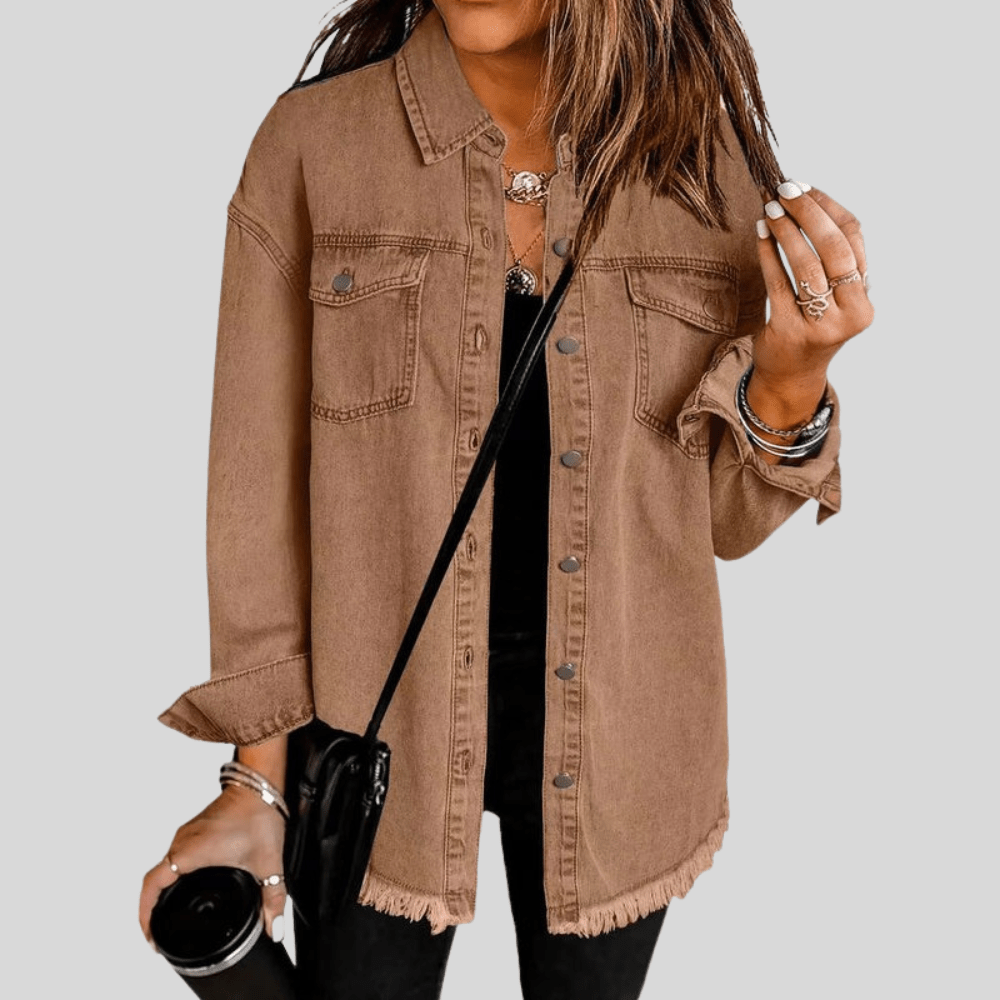 Faye | Women's Washed Shirt Jacket for Winter Layering