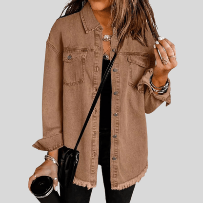 Faye | Women's Washed Shirt Jacket for Winter Layering
