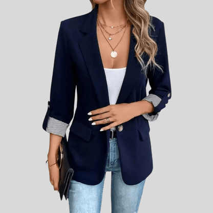 Lyra | Women's Slim Fit Blazer with Striped Cuffs