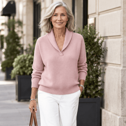 Harlow | Damen-Strickpullover mit V-Ausschnitt und langen Ärmeln