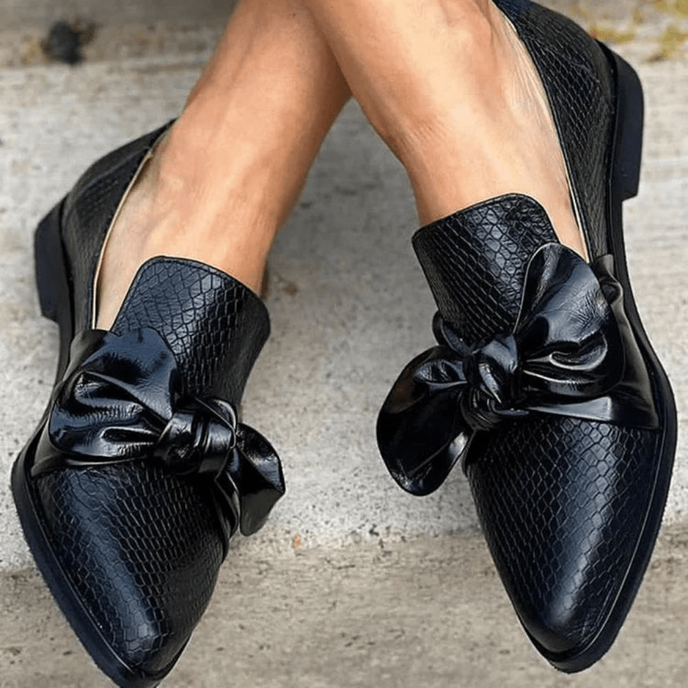 Sadie | Damen-Loafer mit Schleifenriemen und niedrigem Blockabsatz
