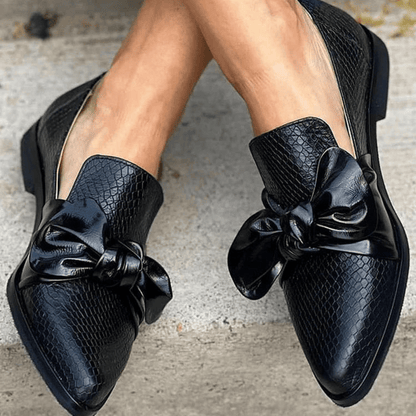 Sadie | Damen-Loafer mit Schleifenriemen und niedrigem Blockabsatz