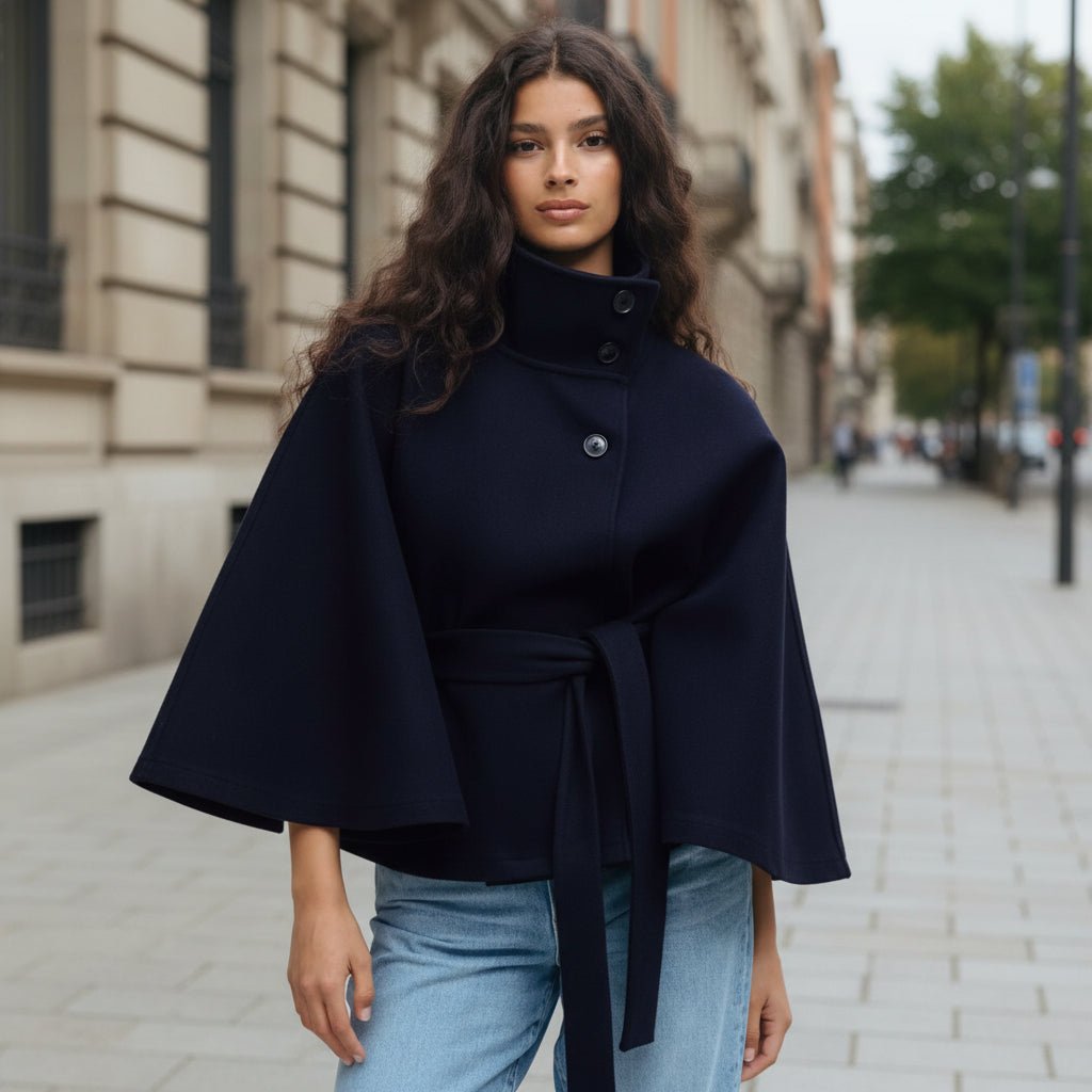 Sadie | Women's Cape Parka with Tie Belt