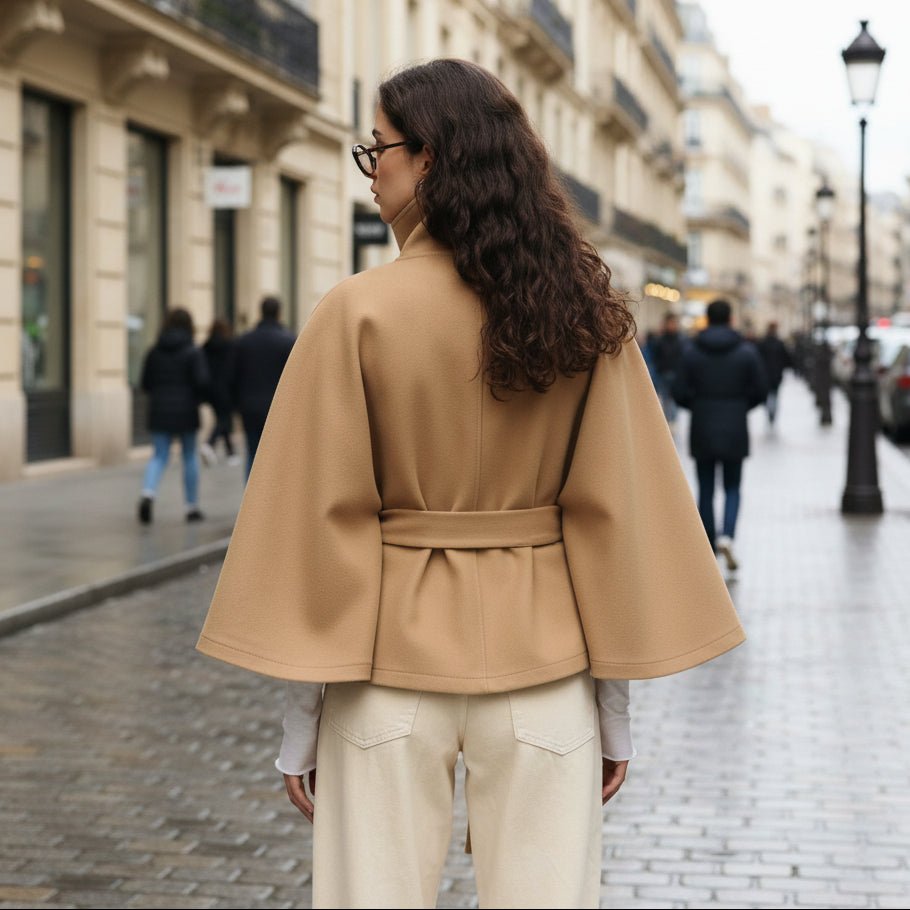 Sadie | Women's Cape Parka with Tie Belt