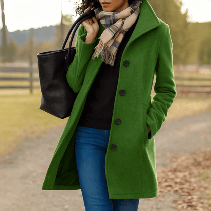 Reese | Klassischer Wintermantel für Damen mit Knopfleiste